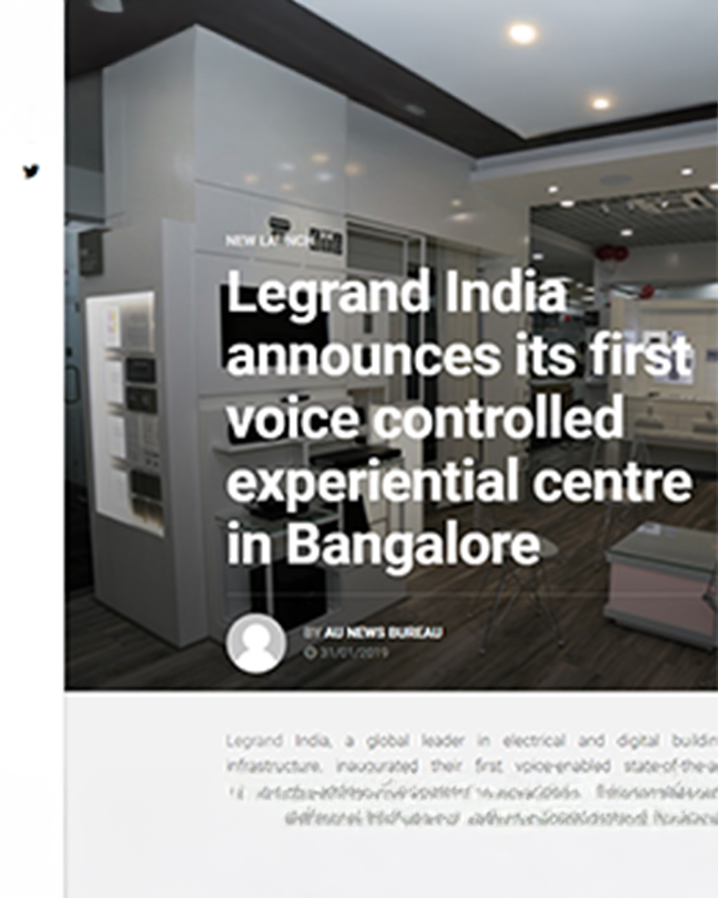 Legrand India's first voice controlled experiential centre
